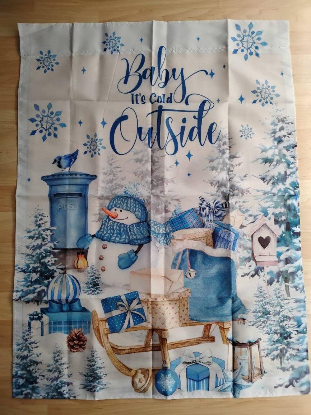 Christmas Winter Outdoor Flag 27 x 36 inch "Baby it's Cold Outside"
